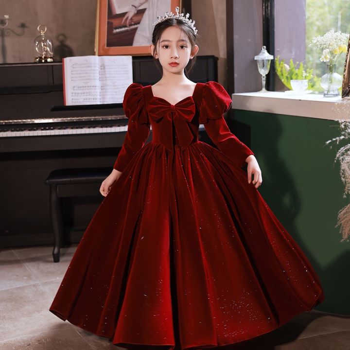 Red colour Georgtte gown for woman and girls.-mncb.edu.vn