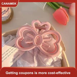 【CANAMEK】 Hàn Quốc Dễ Thương Bowknot Tóc Clip Nhựa Claw Clip Kẹo Màu Cua Tóc Clip Cho Cô Gái Ngọt Ngào Tóc Claw Phụ Kiện Tóc Cho Phụ Nữ