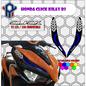 honda click v2 kilay design 2 printed laminated waterproof
