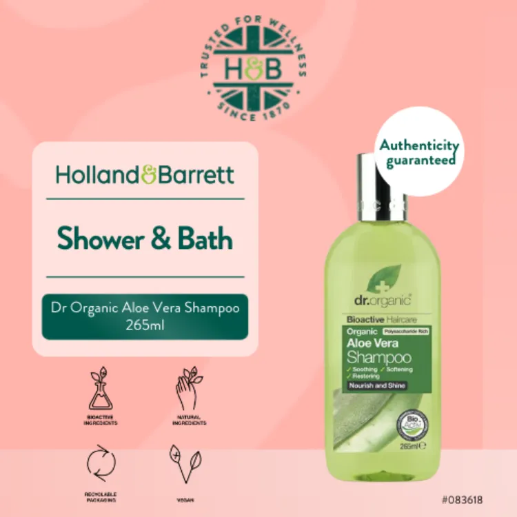Dr Organic Aloe Vera Shampoo 265ml | Lazada Singapore
