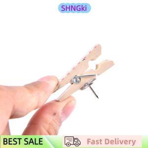 SHNGki 20Pcs Box Office & School Stationery Pins Durable Wooden Clip Push Pins Decorative Binder Thumb Tacks For Cork Blackboard