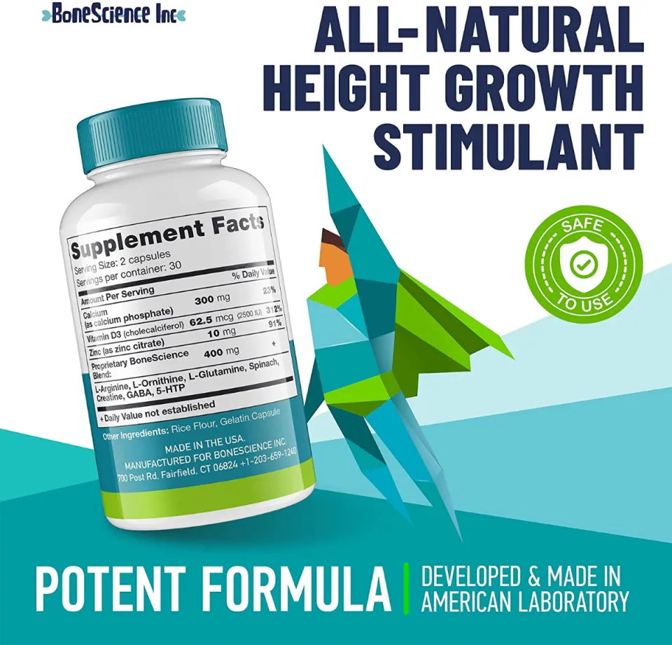 BoneScience Inc Height Growth Maximizer Natural Peak Height