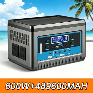 Portable Power Station 600W/350W Portable Solar Power Generator 4896000mAh Large Capacity Quick Charge Power Station Heavy Duty Outdoor Travel Camping Home Emergency