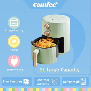 Comfee Air Fryer 5L Dual Knob Control 1350W 60min Preset Timer 80-200℃ Temperature Control