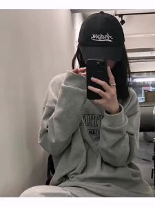 New three-dimensional embroidery andyou Solid color washed baseball cap with soft top sun-shading versatile for couples trendy duckbill cap
