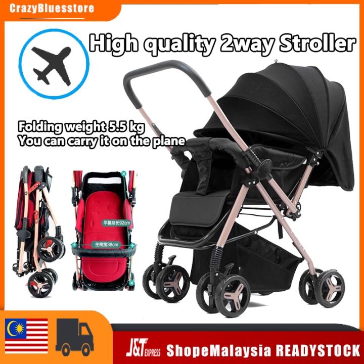 Stroller facing shop both ways