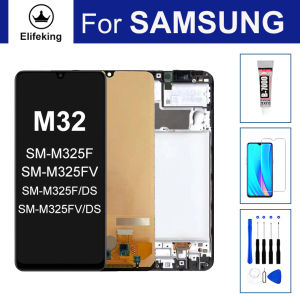 6.4LCD For SAMSUNG Galaxy M32 4G M325 SM-M325FV SM-M325DS SM-M325F Display Touch Screen Digitizer Assembly Replacement