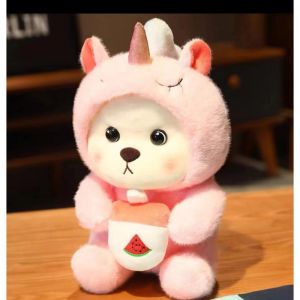 Kawaii Giant Bear Cosplay Panda Doll Creative Plush Toy Cartoon Zoo Animal Plushie Throw Pillow Birthday Gift Home Decor