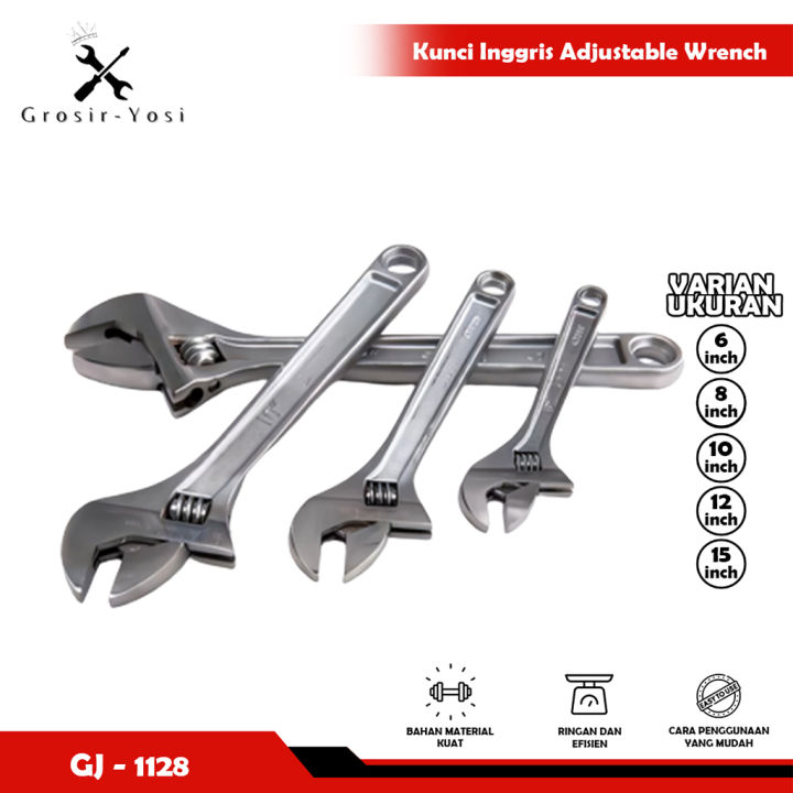 CUCI GUDANG KUNCI INGGRIS Adjustable Wrench ukuran 8" inch 10" Inch 12