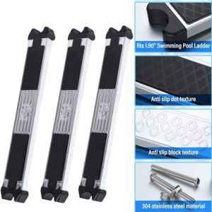 【 Free Ship 】Bestway Stainless Steel Swimming Pool Ladder with P Shaped Grab Rail – 304 Stainless Steel Anti-Slip Steps 2/3-Step