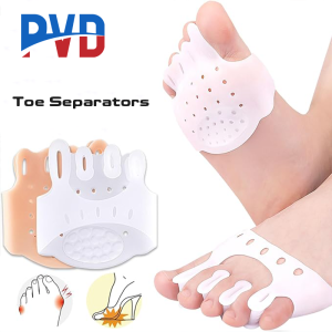 PVD 1 Pair Toe Separators Corrector Breathable Toe Straighteners Soft Gel Foot Pads Metatarsal Pads for Pain Relief