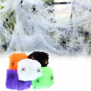 Cutton Spider Net Dekorasi Halloween / Spider Web Sarang Laba-laba