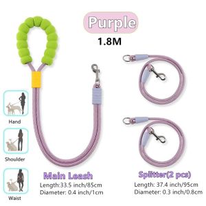 Double Dog Leash for 2 Dogs Hands Free Dog Rope Leash Waist Shoulder Wear Dogs Walking Running