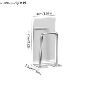 WP💓💛💖 Stainless Steel Self-adhesive Wall Mount Toothbrush Holder Toothpaste Organizer Mouthwash Cup Stand Bathroom Accessories