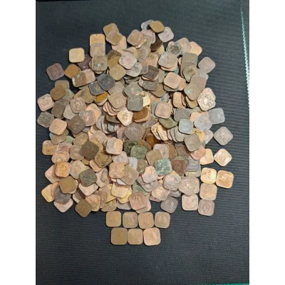Mix -Syiling Petak Lama Malaya 1 Sen 1920–1945 Malaya Old Square 1 Cent Coin duitlama vintage georgev georgevi elizabeth