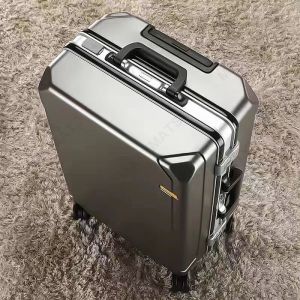 20/24 Inch Aluminum Frame Suitcase Luggage Sturdy And Scratch-Resistant Suitcase Whit USB Charging Suitcase Luggage