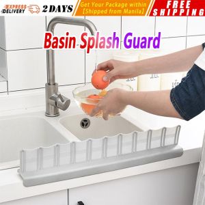 Basin Splash Guard Kitchen Sink Water Splash Guards with Sucker Waterproof Screen Anti-water Board Dish Fruit Vegetable Washing Water Barrier Water-Splash-Guard
