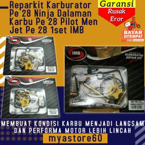 Repair Kit Repairkit Pilot Jet Main Jet Karburator PE 28 Ninja Dalaman Pj Mj 1set Reparkit Repar Kit Skep Karbu Pe 28 Pilot Men Jet Pe28 1 Set IMB