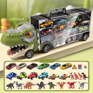 Đồ Chơi Ô Tô Xe Tải Container Biến Hình Đường Đua - Bệ Phóng Cỡ Lớn Dài 150cm Kèm 6 Siêu Xe