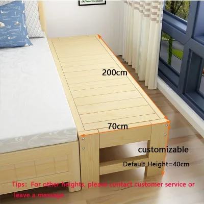 2025 The Size Can Be Customized Wooding big bed widening Solid Wood Pine Frame Single Bed Childrens Small Bedframe