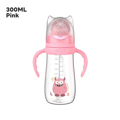 Lakoe Nano Wide Neck Baby Bottle Straw Cup For Baby Leak-Proof Drop-Proof PP Nipple BPA Free
