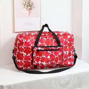 🌻กระเป๋าเดินทาง แบบพับเก็บได้ ลายดอกไม้ ไซส์ใหญ่ เนื้อผ้าร่มหนา กันน้ำ มีที่รัดกับกระเป๋าเดินทาง ขนาดกางออก 55×35×20 cm