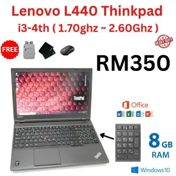 LENOVO THINKPAD L540 INTEL CORE I3-4TH 8GB RAM 512GB SSD WINDOW 10 PRO  64BIT 15.5INCH BIG SCREEN 2.60GHZ ~ 3.40GHZ TURBO BOOST | Lazada