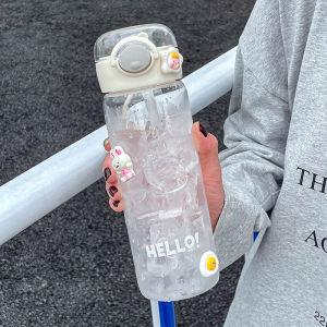 500/600ML Large Capacity Plastic Straw Water Bottles For School Sports Water Bottle BPA Free Portable Leak-proof Drinkware Cup2026