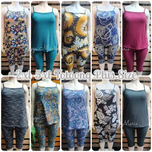 2xl-5xl Extra Plus Size Cami-Tokong Terno / Printed / Big Size/ Pambahay / High Quality Coordinates / with 2 Side Pockets by ELYZA MARIE