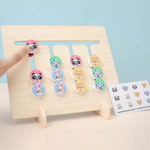Đồ chơi giáo dục nhận thức sớm montessori - Di chuyển quân cờ màu sắc trong bảng logic 2 mặt chất liệu gỗ cao cấp
