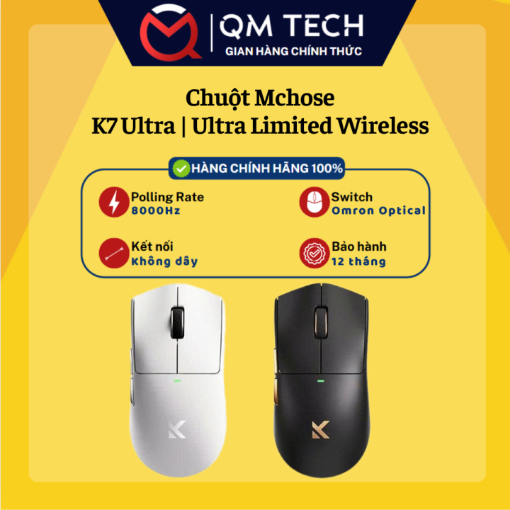 [NEW - BH12T] Chuột không dây Mchose K7 Ultra | PAW3950 Ultra | 8K ...