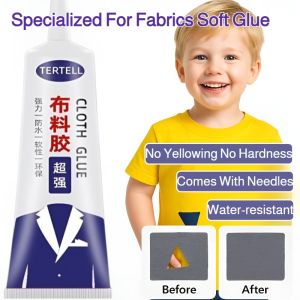 A must-have for children at home⚡ Clothing printing fixing glue Waterproof and washable fabric glue Fabric glue Special glue for mending clothes Special glue for damaged clothes Pocket glue Strong clothes glue Special soft gl