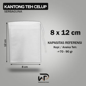 ( 100 Pcs  ) Kantong Teh Celup | Tea Bag Multifungsi | Kantong Teh Celup Tahan Panas | Kantong Teh Celup Kosong | Paper Bag Tea
