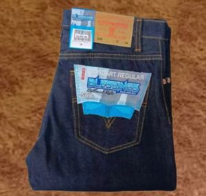 Celana Panjang Jeans Standar Reguler Basic Denim Tebal Distro Warna Bioblitz Tidak Luntur Other