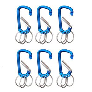 6pcs Alloys Caribiner Hook Karabiners Keychains Outdoor Carabiners for Outdoor Exploration