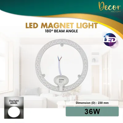 LED Magnet Light 36W 48W 72W Daylight 6000k 3 Colour PCB Board LED Light Source Module Ceiling Lamp Lampu Bulat Siling