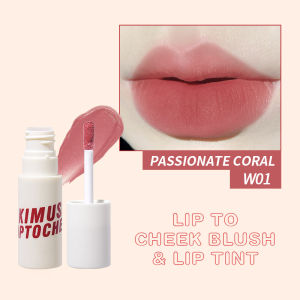 KIMUSE Cheek Blush & Lip Tint Long-Lasting and Mask-Proof Muti-Use Lip Gloss Lipstick Make Up