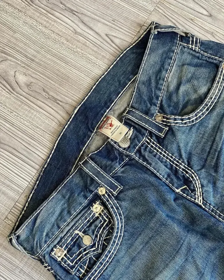 パンツ true religion super t 32inch y2k True Religion Ricky Super T Denim Pants / Rinse Blue