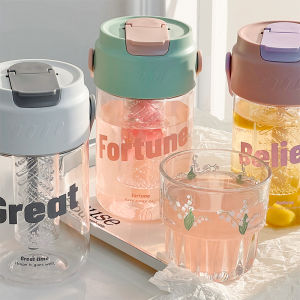 Portable High-Value Water Cup Student Water Bottle Straw Cup With Handle Large Capacity Sports Cup