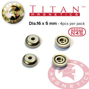 Pot Magnets - Neodymium Universal Counter Sunk Bolt Screw Industrial Mounting Magnets Donut Ring N45 Heavy Duty Durable Anchor Magnetic Fastener