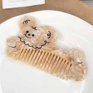 KINTHAZER Animal Acetate Comb Cartoon Puppy Makeup Comb Pointed Tail Comb Wide Toothed Hairdressing Combs Women