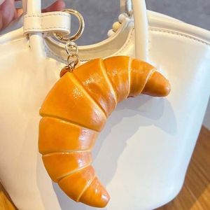 GENENIC Realistic Bread Key Chain Slow-rebound Soft-PU Squeeze Toy Fake Food Pendant Mini-size Food Squishy Backpack