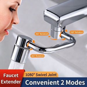 1080° Swivel Faucet Extender Universal Anti-Splash Water Tap Adapter with 2 Modes for Bathroom & Kitchen Sink