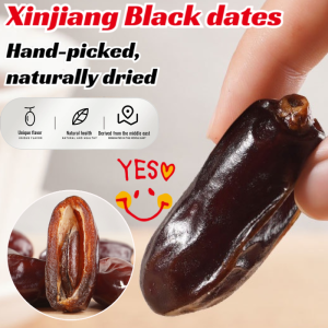 Natural Black Dates Additivefree No Wash Individually Wrapped Honey Dates Fresh Creamy Black Dates Dried Fruits 特级黑椰枣
