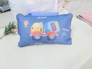 Gối nằm cho bé - vỏ tencel cao su non ruột bông trắng tinh khiết [chó cứu hộ]