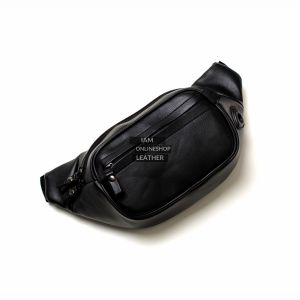 Tas Selempang Waistbag Tas Pinggang Pria dan Wanita Fashion Udhawa Hitam