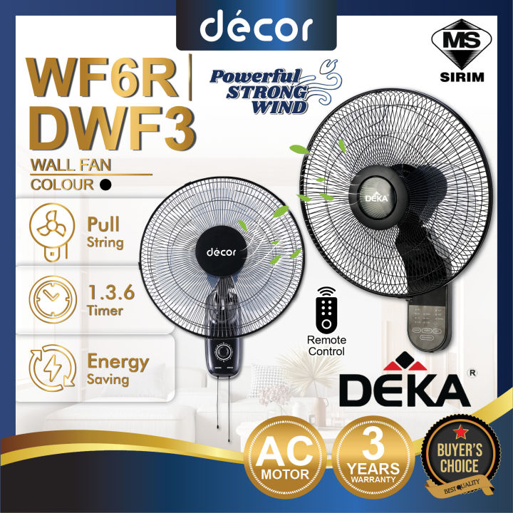 DEKA Fan DEKA WF6R / WF3 Wall Fan 16