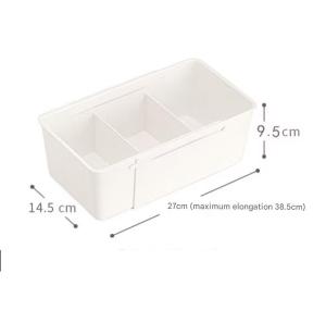Ⓜ️ZEROIDEASⓂ️ PP Expandable Drawer Organizer Trays Drawer Divider Organizers Box Cosmetics Organizer Trays Stationery Organizer Box Desk Drawer Organizer Trays Kitchen Drawer Organizers Trays Kitchen Utensils Sorting Trays Drawer Organizer Box