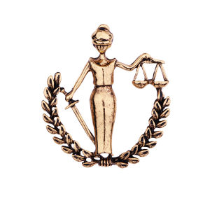 1Pc Creative Libra Constellation Design Brooch Mens and Womens Artistic Retro Style Metal Party Banquet Brooches Accessories