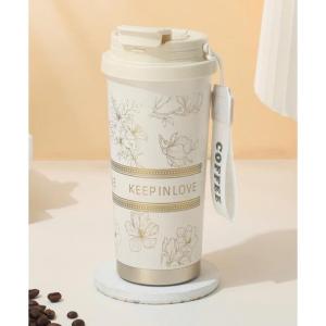 Ly Giữ Nhiệt Inox 316 Hoa Văn Cao Cấp 500ml – Giữ Nhiệt 12h 2 Nắp Thông Minh Có Quai Xách Tiện Lợi